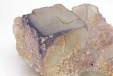 Purple Edge Fluorite Crystal Cluster - Qinglong Mine, China #205494-2